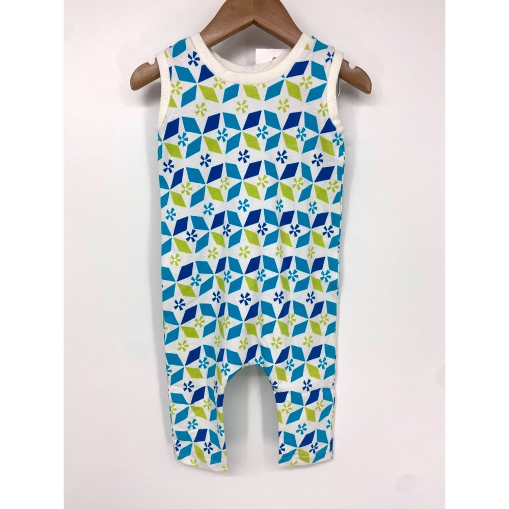 Handmade unisex sleeveless tank baby romper one-piece playsuit NEW size 6-12 mon